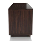 Meuble TV console multifonctionnel contemporain marron de 160 cm