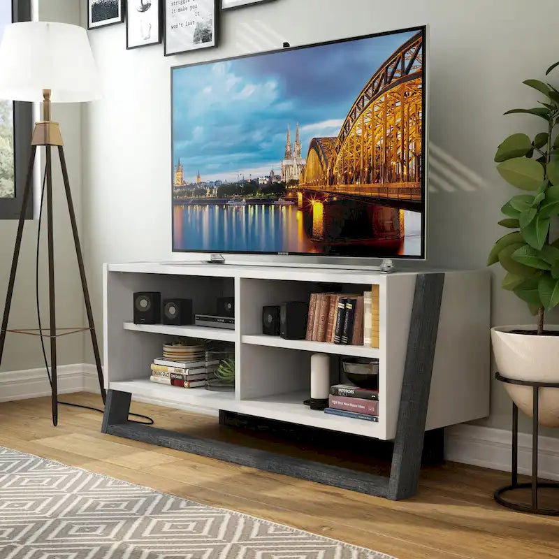 Isabelle Mid-century Modern 4-Shelf TV Console by 