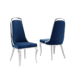 Chaises d'appoint en velours (lot de 2)