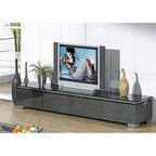 Meuble TV gris et miroir