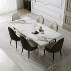 Chaises de salle à manger Chaises d'appoint modernes en similicuir (Lot de 4)