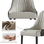 Chaises de salle à manger Chaises d'appoint modernes en similicuir (Lot de 4)