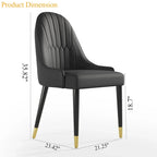 Chaises de salle à manger Chaises d'appoint modernes en similicuir (Lot de 4)