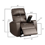 Fauteuil inclinable électrique moderne en similicuir et tissu éponge