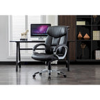  Novak Executive Office Chair, PU Leather, Roller Wheels