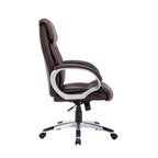 Fauteuil de bureau de direction, cuir PU, roulettes