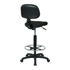 Chaise de dessinateur avec dossier et assise sculptés