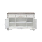 Desservante écorce patinée blanc antique