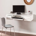  Shaw Modern White 2-drawer Floating Wall-mount Desk