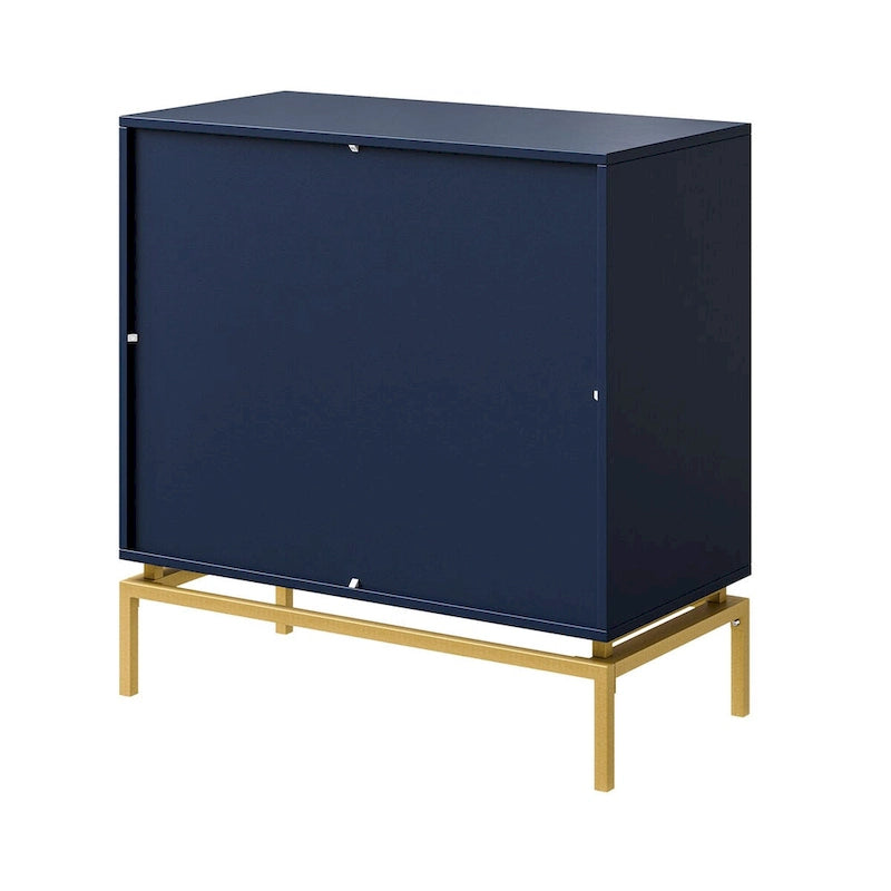 Meuble de rangement 31 mi-siècle avec une base en métal