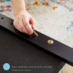 Lit plate-forme Queen en velours performant