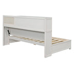 Lit de repos en bois de taille double avec 3 tiroirs et ports USB