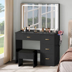  35.4 Vanity Built-In Outlets with Lighted Mirror - 53.5 H X 35.4 W X 15.7 D