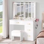 Meuble-lavabo encastré 35,4 avec miroir éclairé - 53,5 H X 35,4 L X 15,7 P