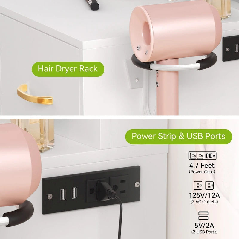 Meuble-lavabo encastré 35,4 avec miroir éclairé - 53,5 H X 35,4 L X 15,7 P