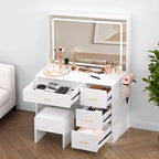 Meuble-lavabo encastré 35,4 avec miroir éclairé - 53,5 H X 35,4 L X 15,7 P