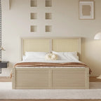 Lit plateforme en bois pleine grandeur avec rangement
