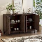 Buffet avec 4 portes grand rangement avec étagères réglables