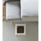 Gamelle simple pour animaux – Deux styles, acier et céramique, haute, 1,25 L – L 15,5 x l 15 x H 10 cm