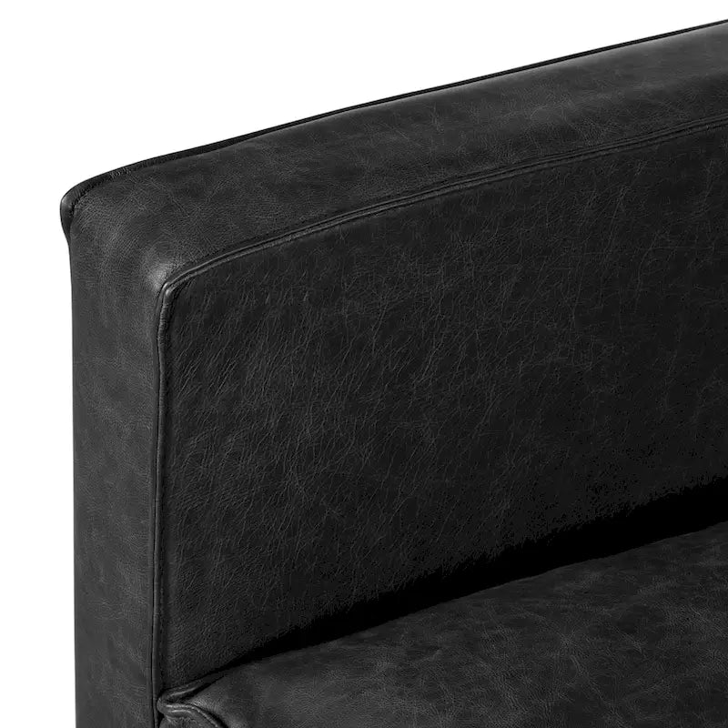 Canapé de 82,5 po – Cuir italien pleine fleur véritable