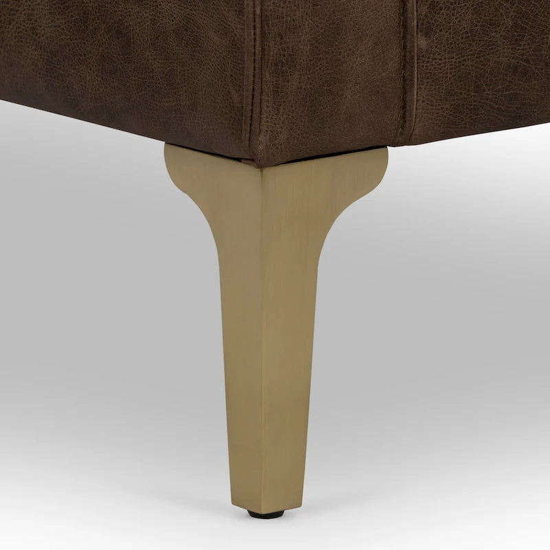 Canapé de 82,5 po – Cuir italien pleine fleur véritable