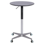 Table de bar mobile réglable Table de pub Pivotement à 360 ° Base en étoile en aluminium Hauteur de comptoir de bar mobile pour bureau debout Bistro