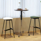 Table de bar mobile réglable Table de pub Pivotement à 360 ° Base en étoile en aluminium Hauteur de comptoir de bar mobile pour bureau debout Bistro
