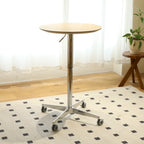 Table de bar mobile réglable Table de pub Pivotement à 360 ° Base en étoile en aluminium Hauteur de comptoir de bar mobile pour bureau debout Bistro