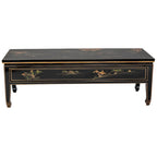 Table basse en laque noire - Paysage