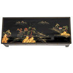 Table basse en laque noire - Paysage