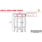 Tables de bout noyer et noir par - 18Dia X 24H