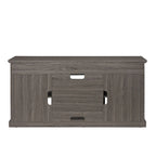 Meuble TV en bois de 60 po avec espace de rangement et ouvertures de gestion des câbles