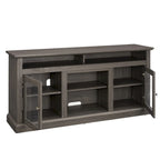 Meuble TV en bois de 60 po avec espace de rangement et ouvertures de gestion des câbles