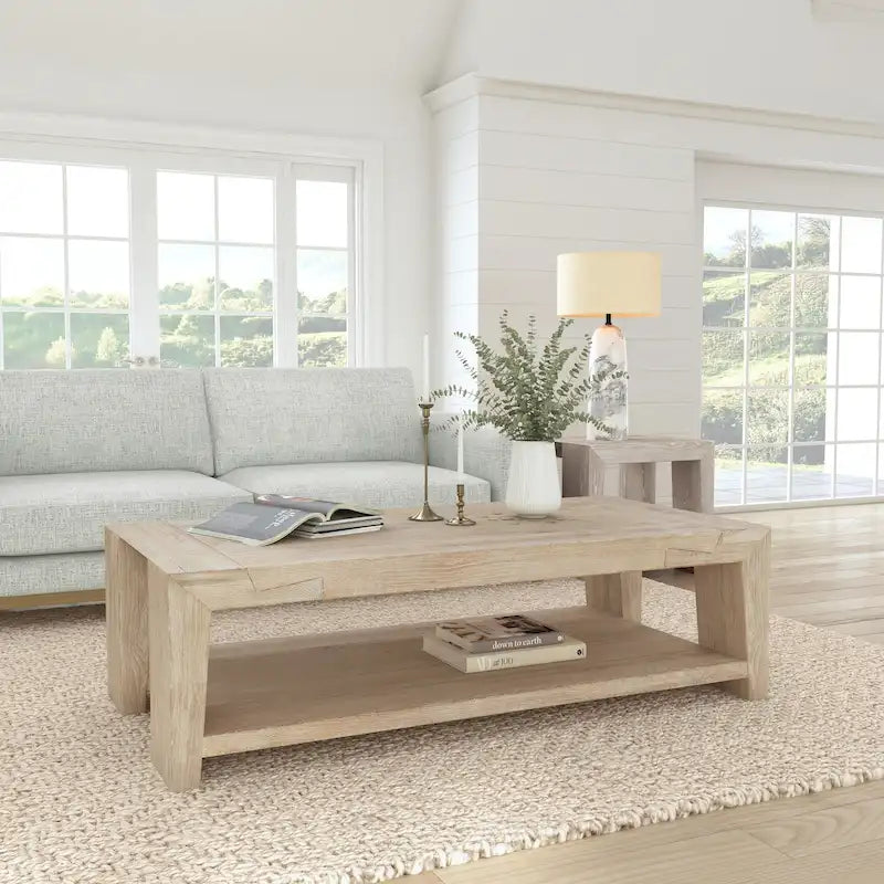 Table basse en chêne de 60 pouces