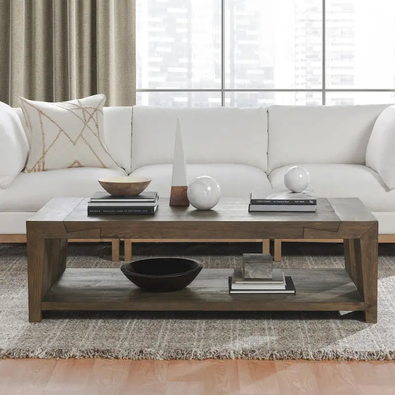 Table basse en chêne de 60 pouces