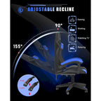 Chaise de jeu RVB avec lumières LED et chaise d'ordinateur ergonomique