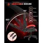 Chaise de jeu RVB avec lumières LED et chaise d'ordinateur ergonomique