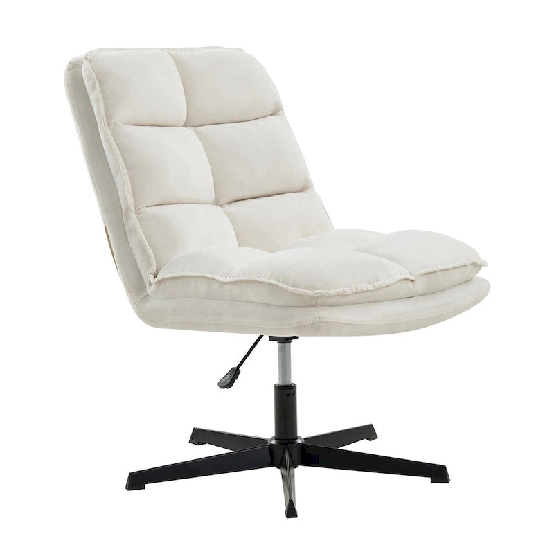 Joaquin Modern Armless 0ffice Chair Tufted 360Swivel With Upholstered by 