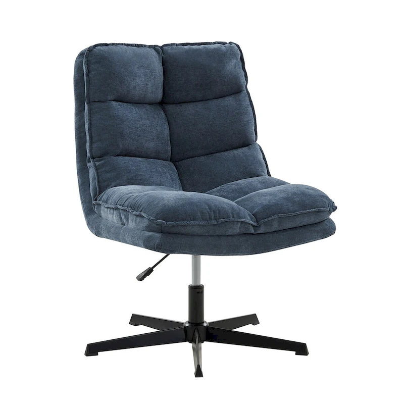 Chaise de bureau moderne sans accoudoirs, capitonnée, pivotante à 360°