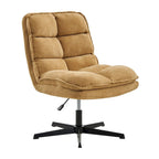 Chaise de bureau moderne sans accoudoirs, capitonnée, pivotante à 360°