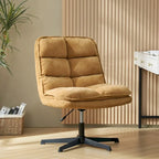 Chaise de bureau moderne sans accoudoirs, capitonnée, pivotante à 360°