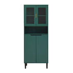 Vitrine haute avec 2 portes vitrées et 2 portes pleines