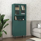 Vitrine haute avec 2 portes vitrées et 2 portes pleines